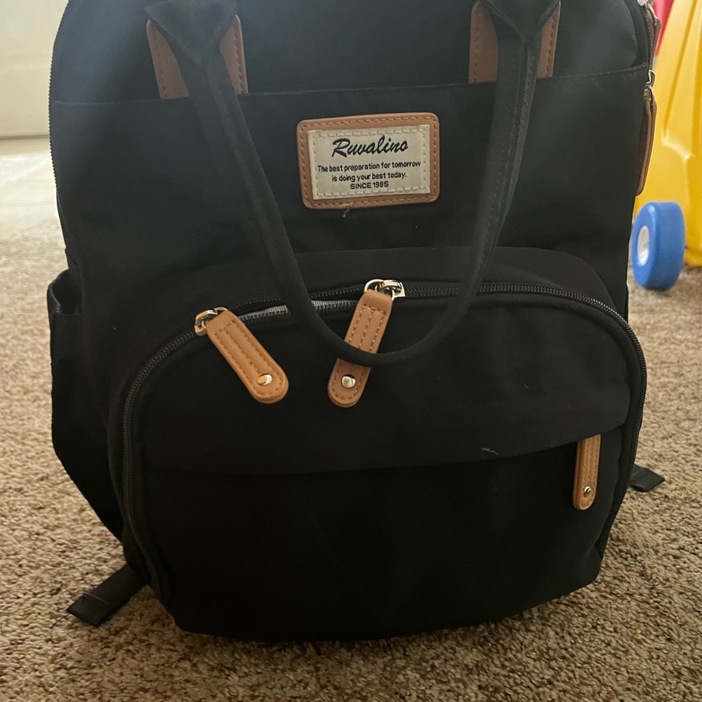 Black diaper bag